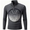 Men's Premium Knit Sweater - Turtleneck Half-Zip Long Sleeve Pullover