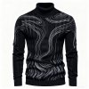 Fashion Turtleneck Men's Sweater - Fall Winter Long Sleeve Knit Pullover