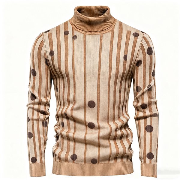 Men's Winter Turtleneck Knit - Fashion Long Sleeve Pullover